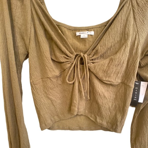 O'Neill Olive Green Long Sleeve Top - Picture 3 of 9